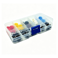 25 paires de micro-interrupteurs tactiles ronds momentanés de 12x12x7,3 mm en boîte avec capuchons de touches de remplacement