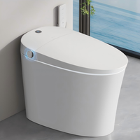 Toilette intelligente moderne automatique avec télécommande, WC monobloc électrique intelligent pour salle de bain résidentielle de luxe