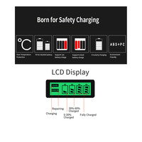 Chargeur de batterie portable PUJIMAX à 4 emplacements avec écran LCD pour piles rechargeables AA/AAA Ni-Cd/Ni-Mh 1,2 V