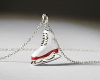 Collar con Colgante de Patinaje Artístico Chapado en Oro, Resistente al Deslustre y de Larga Duración, Joyería Deportiva para Mejores Amigos y Parejas