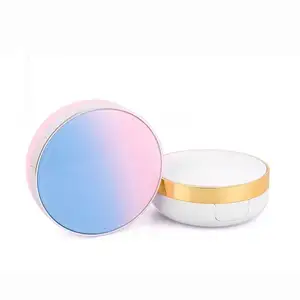 15g Customized bb cushion packaging black white golden Luxury Round Air bb cushion case foundation shell cushion case