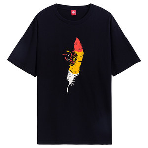 Shanghai Koi Good <span class=keywords><strong>Luck</strong></span> 359 T-shirt tendance en pur coton à col rond et manches courtes avec imprimé graphique, original pour femmes chinoises - Product Image 6