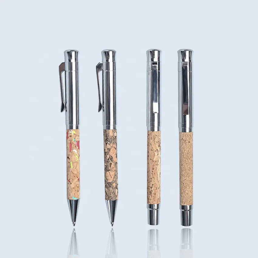 hot selling high quality custom logo wooden ballpoint pen promotion business luxury cork pen