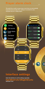 IP67 Không Thấm Nước Bt Cuộc Gọi Thể Thao Chế Độ Tập Thể Dục La Bàn Phân Đoạn Phát Lại Quran Đồng Hồ Cho người Hồi Giáo Mới Cầu Nguyện Báo Động Nhắc Nhở Quảng Trường - Product Image 4