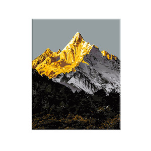Hoàng hôn trên núi vàng bức tranh kỹ thuật số bằng số, tự làm nhà tường trang trí cảnh quan nghệ thuật Quà Tặng - Product Image 1