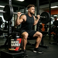 Gainer de masse pour adultes en marque blanche OEM, riche en protéines de lactosérum premium, pour une prise de masse musculaire rapide, supplément nutritionnel sportif, vente en gros en vrac