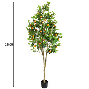 نباتات داخلية اصطناعية جميلة متعددة الألوان للديكور المنزلي، شجرة ليمون مع أواني للزينة في عيد الفصح - Product Image 6