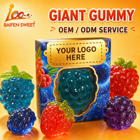 Bonbons Géants Gommeux aux Fruits en Gros, Gomme Géante à la Framboise Bleue 136g, Gomme Individuelle pour OEM ODM