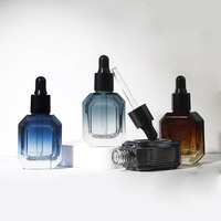 Flacon compte-gouttes en verre haut de gamme de 10 ml avec tête en caoutchouc, flacon vide en verre haut de gamme pour huile essentielle et liquide concentré