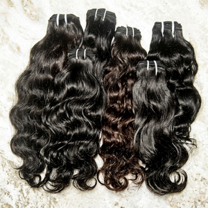 ผมต่อแบบ Remy Indian Human Hair Weaving Extensions แบบเครื่องจักรเย็บสองชั้น ทุกสี น้ำหนัก 100 กรัม สำหรับใช้ในวัด - Product Image 1