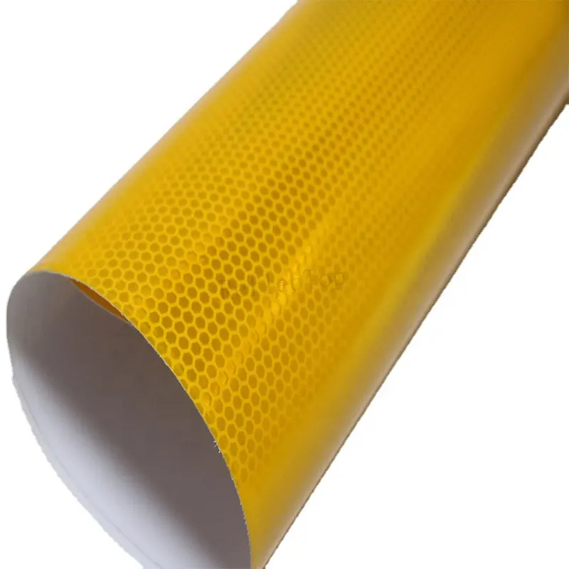PVC 벌집 에코 솔벤트 인쇄 형광 황색 반사 비닐 스티커 교통 간판 용 시트 롤