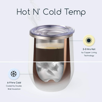 Gobelet isotherme en acier inoxydable de 12 oz, pour café, vin, avec couvercle, boîte cadeau, impression personnalisée multicolore, cadeaux d'affaires