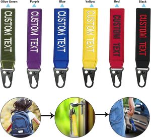 Mvcen Tùy Chỉnh Tên Tag Keychain Cá Nhân Thêu Thẻ Hành Lý Vòng Chìa Khóa Phụ Kiện Cho Ba Lô Và Xe Mang Quà Tặng - Product Image 5