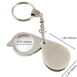 Juweliersinspectie Zaklens Zinken Legering Opvouwbaar 20mm Lens <span class=keywords><strong>15X</strong></span> Vergrootglas met Sleutelhanger - Product Image 2