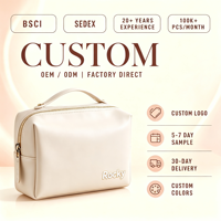 Sac de voyage cosmétique en cuir PU avec logo personnalisé, imperméable, grande capacité, pour femmes, vente en gros, OEM, usine