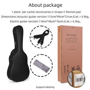 Étui de <span class=keywords><strong>guitare</strong></span> léger tout temps Longteam, étui <span class=keywords><strong>rigide</strong></span> pour <span class=keywords><strong>guitare</strong></span> acoustique, sac pour <span class=keywords><strong>guitare</strong></span> électrique - Product Image 2