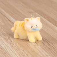 Pendentif chat mignon en résine floquée, motif poisson, pour DIY, accessoire animal de compagnie, boucles d'oreilles, collier, porte-clés, à suspendre