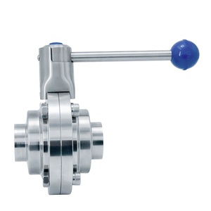 Saneamiento Grado alimenticio Grado sanitario Grado alimenticio Precio SS316L Diámetro 102 Válvula de bola de acero inoxidable tipo mariposa industrial - Product Image 5
