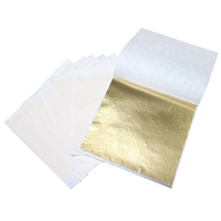 Feuille d'or en feuille d'or pour la peinture de meubles plafond, décoration d'ongles, 9x9cm, Taiwan