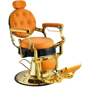 高品质工厂批发的现代黄色理发椅，用于美容美甲沙龙和理发店