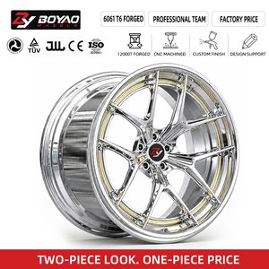 Jantes forgées sur mesure 2 pièces, concaves profondes, chromées et polies, 19, 20, 22 pouces, 5x114.3, 5x120, 5x112 pour berlines et voitures particulières - Product Image 1
