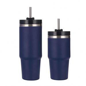 Double Wall Insulated Car Travel Tumbler 20oz 30oz <b>Mug</b> <b>with</b> <b>Lid</b> Straw Anti-Slip Base for Commuting - Product Image 1