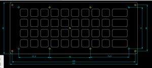 لوحة مفاتيح معدنية مقاومة للماء تتمتع بـ 40 مفتاحًا طراز PM-72 وهي لوحة مفاتيح من الستانلس ستيل ومصنوعة من المصنع وبمعدل حماية من المواد الدخيلة 65 ولوحة مفاتيح لخادمات الصراف الآلي - Product Image 5