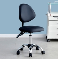 Chaise industrielle ergonomique Esd moderne en cuir Pu avec roues