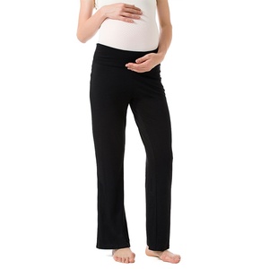 Pantalon de sport décontracté en coton pour <span class=keywords><strong>femme</strong></span>, bas de survêtement féminin, confortable et de couleur unie, avec coupe ample, OEM, à la mode - Product Image 2