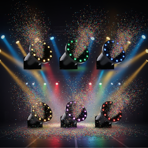 Máquina <span class=keywords><strong>de</strong></span> Papel con 12 Luces LED y Control Remoto, Papel Perfecto para Fiestas <span class=keywords><strong>de</strong></span> DJ, Discotecas, Bodas y Eventos, Marca: GBV - Product Image 2