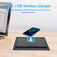 Prise de bureau électrique escamotable IP44 16A à usage industriel, 3 prises CA, USB-C PD20W, chargement sans fil 15W, prise UE, design dissimulé
