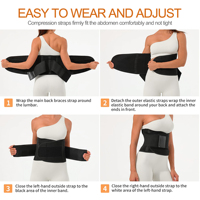 Ceinture de soutien lombaire ajustable en néoprène Star, enveloppante pour la taille, idéale pour la course à pied et les exercices de gym