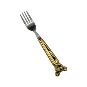 Ensemble de couverts réutilisables en acier inoxydable avec manche en céramique, fourchette et couteau, vente chaude - Product Image 3