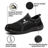 Sepatu Keselamatan Anti-Statik ESD Kain Rajut Seluruh Bagian, Pelindung Baja di Ujung Jari, Anti Tusuk, Ringan, Bernapas, Model Rendah, Musim Semi Musim Panas