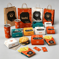 Cajas de Papel para Comida para Llevar, Diseño Personalizado, para Papas Fritas, Alitas de Pollo, Comida Rápida, Pollo Frito