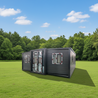 Maison conteneur pliable extensible, espace de vie portable et pliable avec assemblage rapide pour bureaux et hôtels