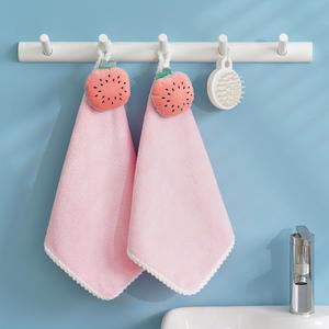 <span class=keywords><strong>Serviette</strong></span> de toilette en microfibre velours corail doux, <span class=keywords><strong>serviette</strong></span> suspendue en polaire corail, absorbante pour cuisine, salle de bain, maison, hôtel, portable - Product Image 6