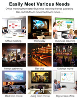 Mini Proyector Portátil LED con USB, TF, IR y Salida de Audio para Presentaciones Empresariales y Viajes