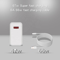 Chargeur rapide 67W 5V/3A QC3.0 avec rotation à 360°, adaptateur d'alimentation USB avec certification CE/FCC