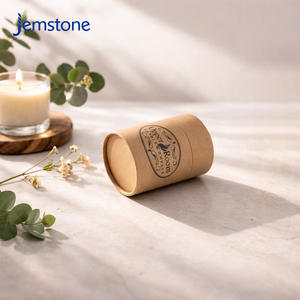 Boîte cylindrique en carton pour bougie en cire de soja biodégradable personnalisée, tube diffuseur d'arômes, emballage en tube de papier pour bougie - Product Image 2