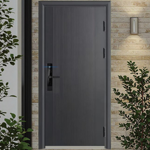 Zs Tùy Chỉnh Chống Trộm Chống Cháy Không Thấm Nước Bên Ngoài Thiết Kế Hiện Đại Thép Không Gỉ Phía Trước Cửa Ra Vào - Product Image 5