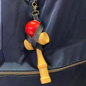 カスタム日本製けん玉ホルダーPUレザーキーホルダー、パーソナライズされた竹製けん玉おもちゃアクセサリー、けん玉ホルスター - Product Image 3