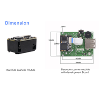 Módulo Escáner de Códigos QR TTL RS232 USB sin Controlador, Mini Lector de Códigos de Barras Integrado para Kiosco, Logística, Control de Acceso