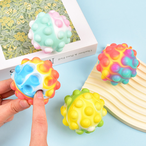 Squeeze <b>Bubble</b> Ball 3D Color Stress Balls Fidget Toy Unisex PU Silicone Rubber Popping Push It <b>Kids</b> Anxiety Relief - Product Image 5