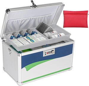 Estuche <span class=keywords><strong>para</strong></span> Medicamentos de Aleación de Aluminio, Botiquín de <span class=keywords><strong>Primeros</strong></span> <span class=keywords><strong>Auxilios</strong></span> Desmontable, a Prueba de Niños y con Privacidad, <span class=keywords><strong>para</strong></span> el Hogar, Viajes, Dormitorio - Product Image 4