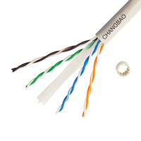 Kabel LAN Jaringan CHANGBAO CAT6A UTP Tembaga Padat 305M/Drum Kabel Ethernet Kecepatan Tinggi