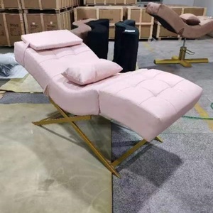 Cama de Spa Facial Plegable y Ajustable de Lujo Moderno en Color Rosa Dorado para Salón de Belleza, Fabricación Personalizada - Product Image 2