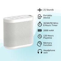 Machine à Sons Portable Hi-FiD HFD-W19 pour Voyage, 21 Sons, Prise Casque, Machine à Bruit Blanc pour Adultes et Bébés (pour le Sommeil)