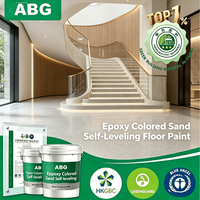Peinture de sol autolissante époxy insonorisante avec sable coloré élastique et couche de sable absorbant les vibrations, époxy anti-bruit