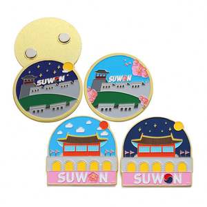 Imán de Refrigerador Personalizado de Fábrica, de Metal, Aleación de Zinc, Esmalte, Diseño de Dibujos Animados, Recuerdo Turístico, Regalos, Patrón de Edificio en 3D - Product Image 1
